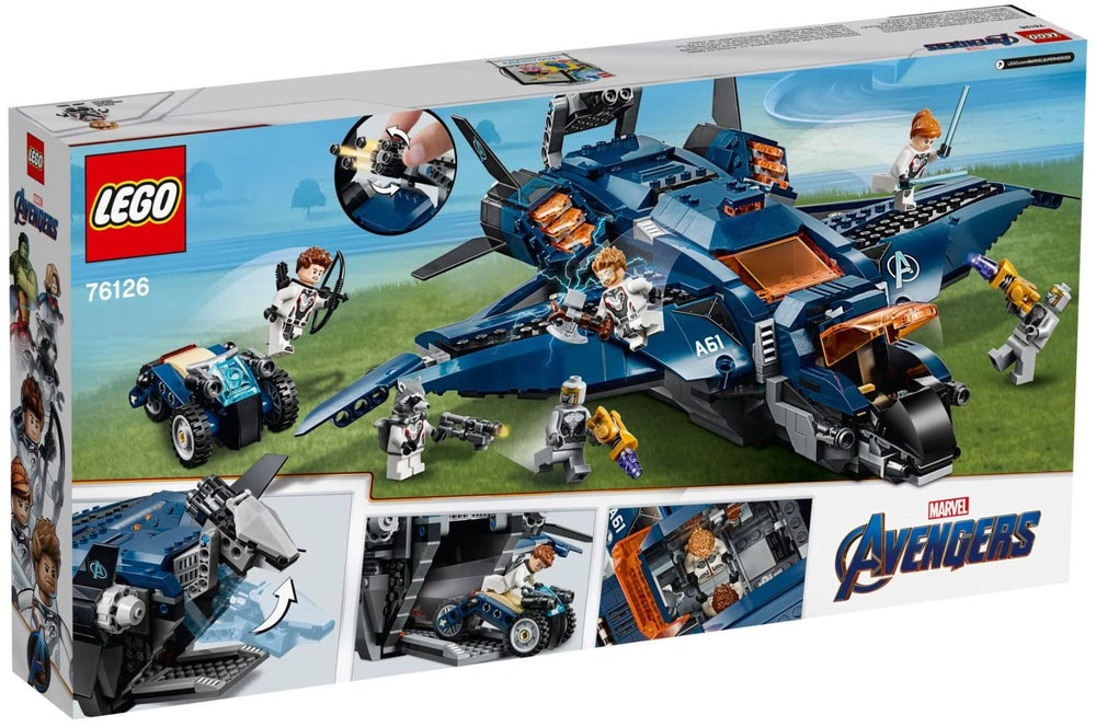 LEGO Marvel Avengers 76126 includes six minifigures for team battles.