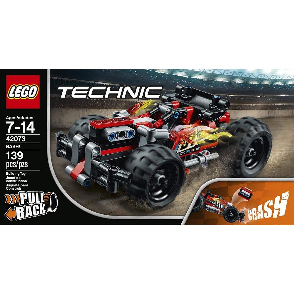 LEGO Technic BASH! 42073 low-profile tires support fast, smooth motion.