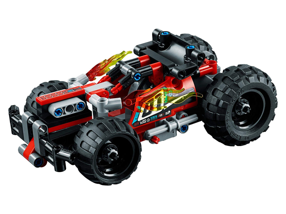 LEGO Technic BASH! 42073 pull-back motor enables quick bursts.