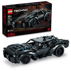 LEGO Batman Batmobile front view with glowing grille lights for dramatic display