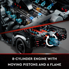 LEGO Batman Batmobile light bricks highlight engine glow and front illumination