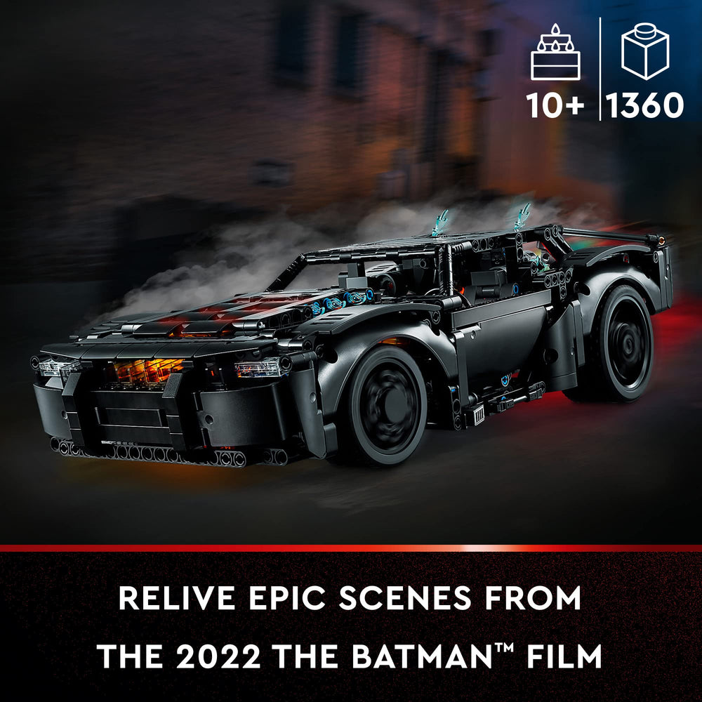 LEGO Batman Batmobile opening doors and hood for interactive play