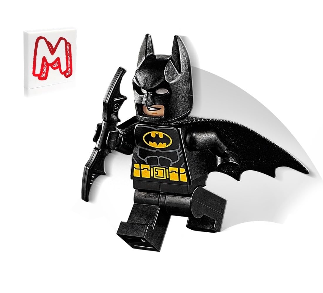 LEGO Batman minifigure in black suit with cape ready for imaginative play.