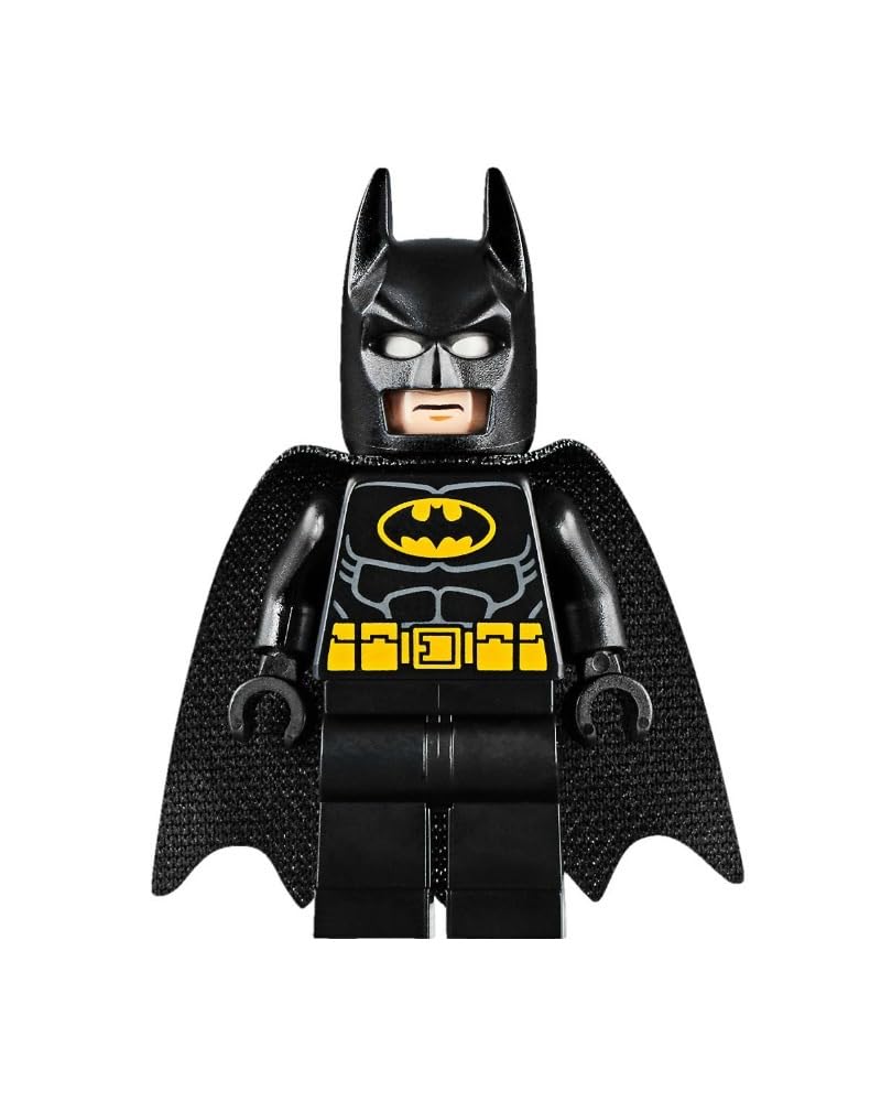 LEGO Batman minifigure in dynamic action pose for scene setup.