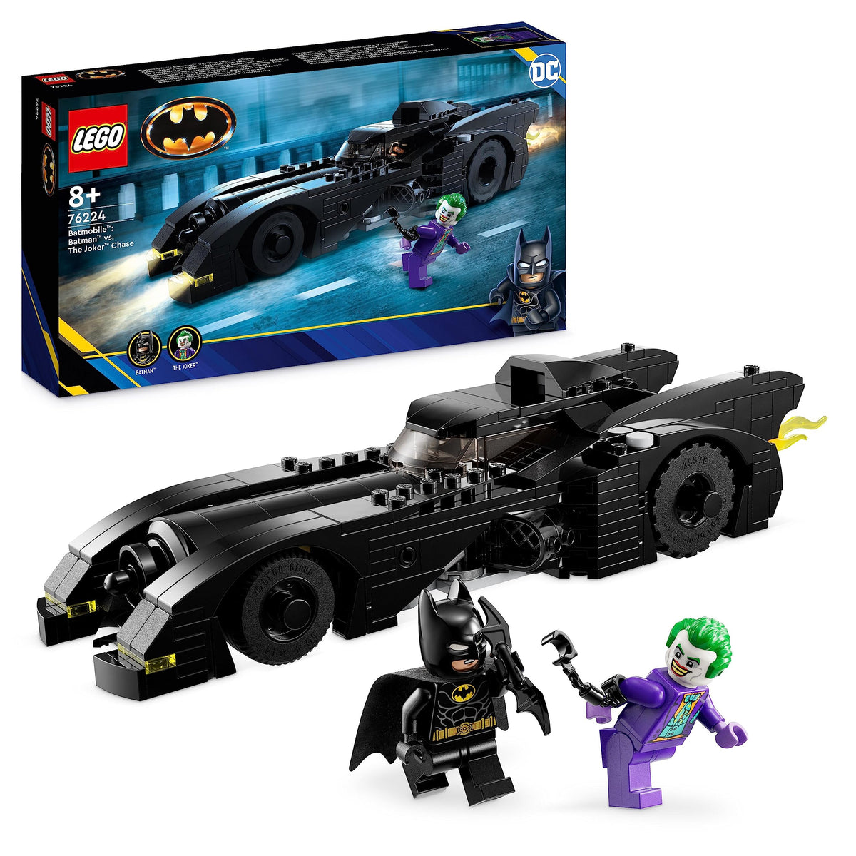 LEGO Batmobile 76224 box-front view highlighting iconic design and appeal