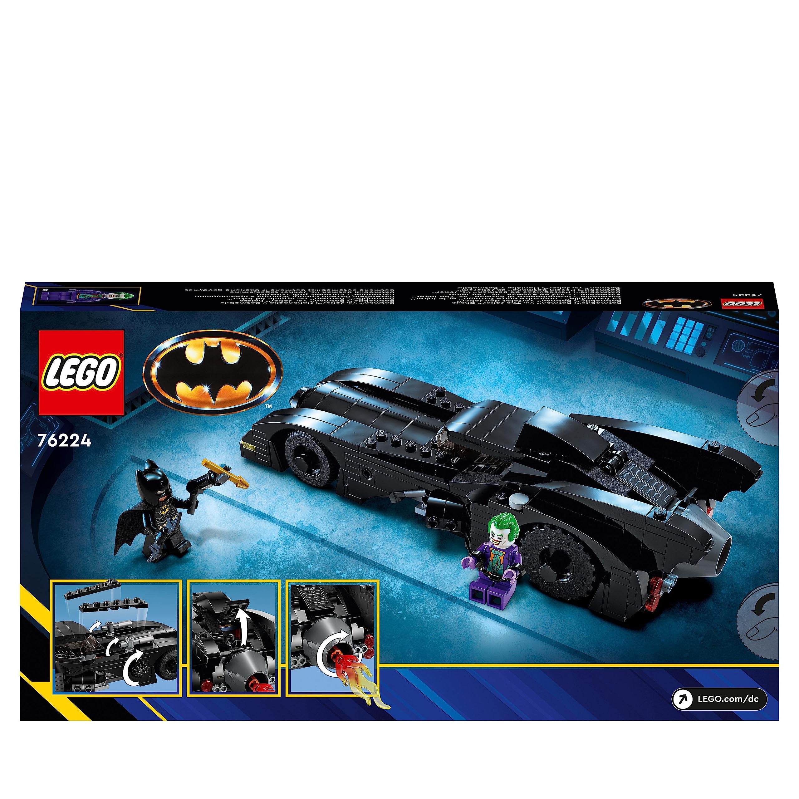 LEGO Batmobile display-ready model for shelves and rooms
