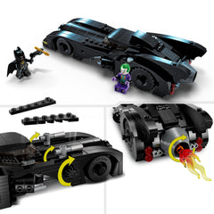 LEGO Batmobile flaming exhaust rotates during action sequences