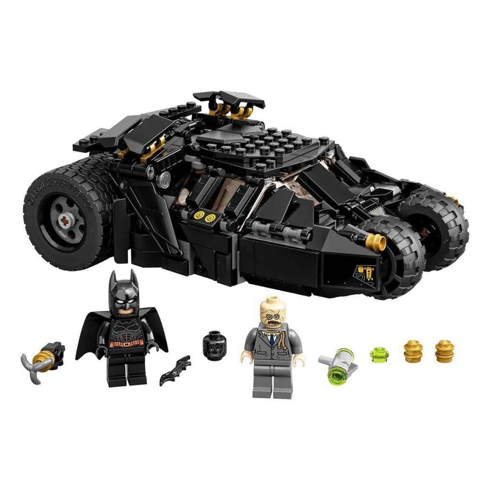 LEGO Batman Batmobile Tumbler Scarecrow minifigure included for clash scenes.