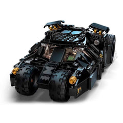 LEGO Batman Batmobile Tumbler front with stud shooters for dynamic battles.