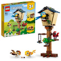 LEGO Creator 3-in-1 Birdhouse top view shows colorful, posable birds for imaginative play