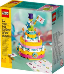 LEGO 40382 Birthday cake set, a colorful build for party decor and imaginative play.