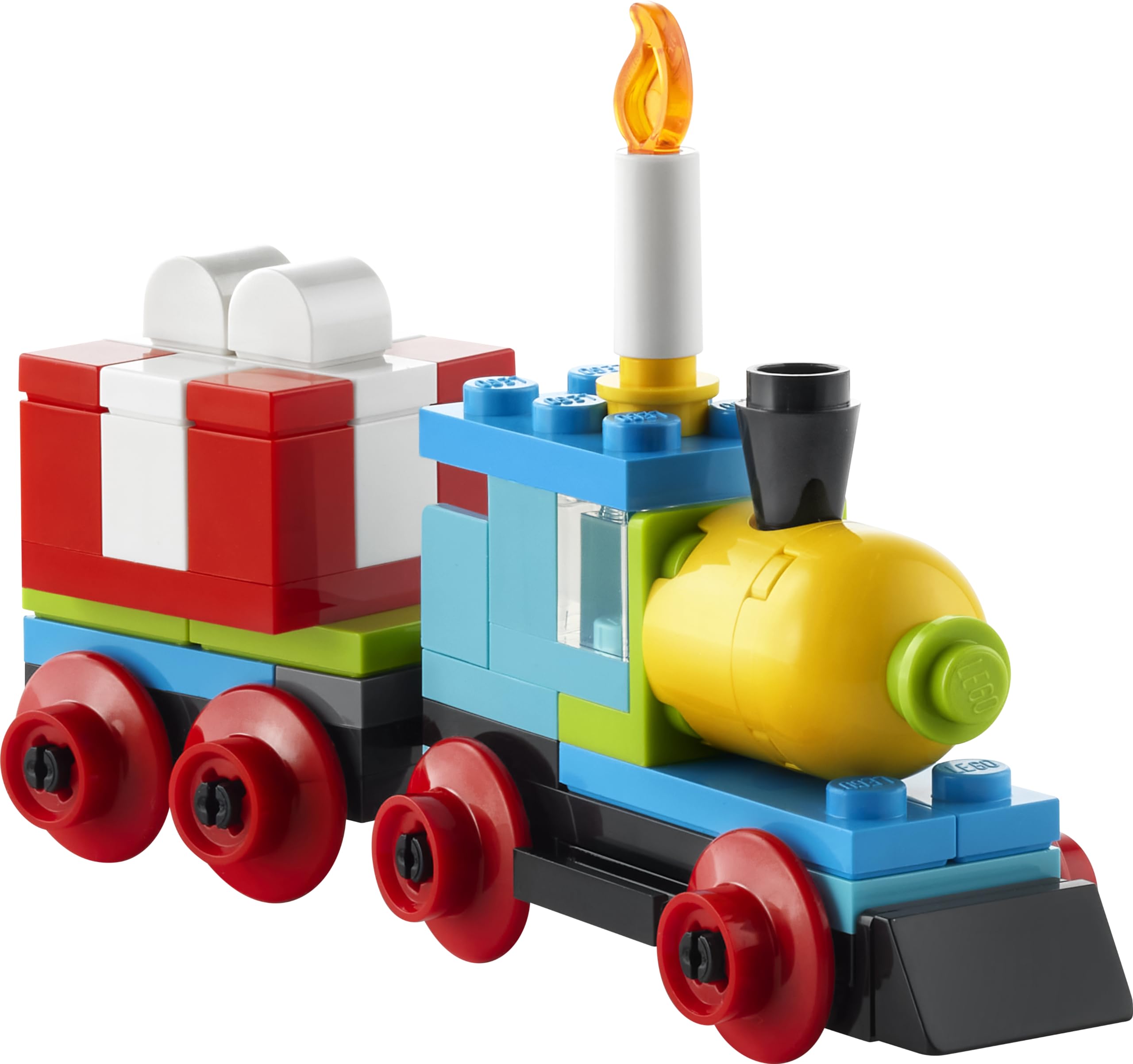 LEGO Birthday Train polybag contents inspire open-ended play and easy assembly.