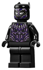 Detailed molded and painted Black Panther head with purple accents