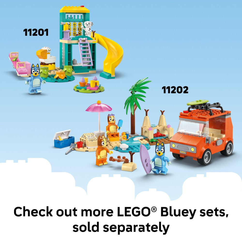 LEGO Bluey Family House accessories like piano and teapot boost imaginative scenes