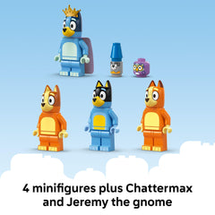 LEGO Bluey Family House attic bedroom features Chattermax for cozy storytelling