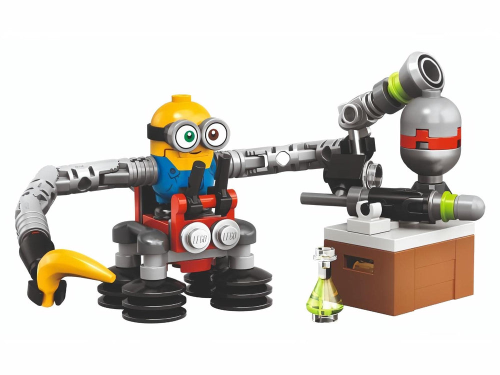 LEGO Minions Bob construction kit parts spread for imaginative solo play.