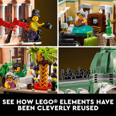 LEGO Boutique Hotel 10297 terrace and staircase, enhances dynamic architectural scenes.