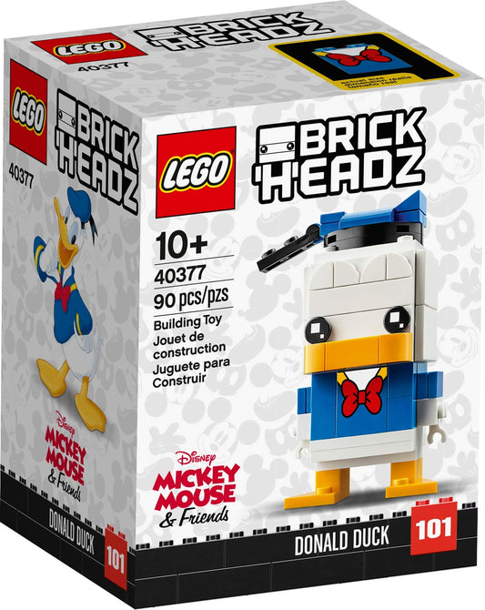 LEGO Brick Headz Donald Duck portrait for display and imaginative building