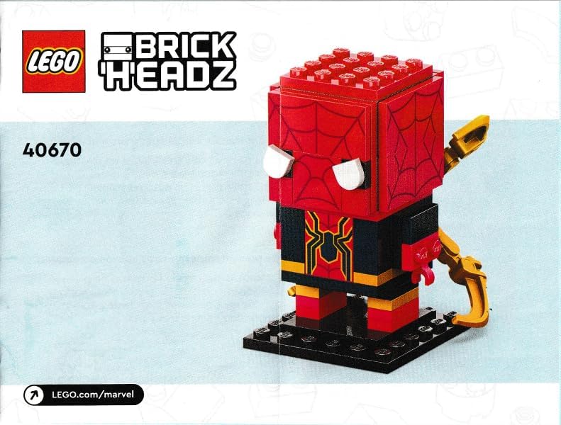 LEGO Brick Headz Iron Spider-Man 40670-91 PZ packaging image shows the set.