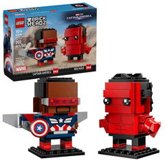 LEGO BrickHeadz Captain America front view for display and play