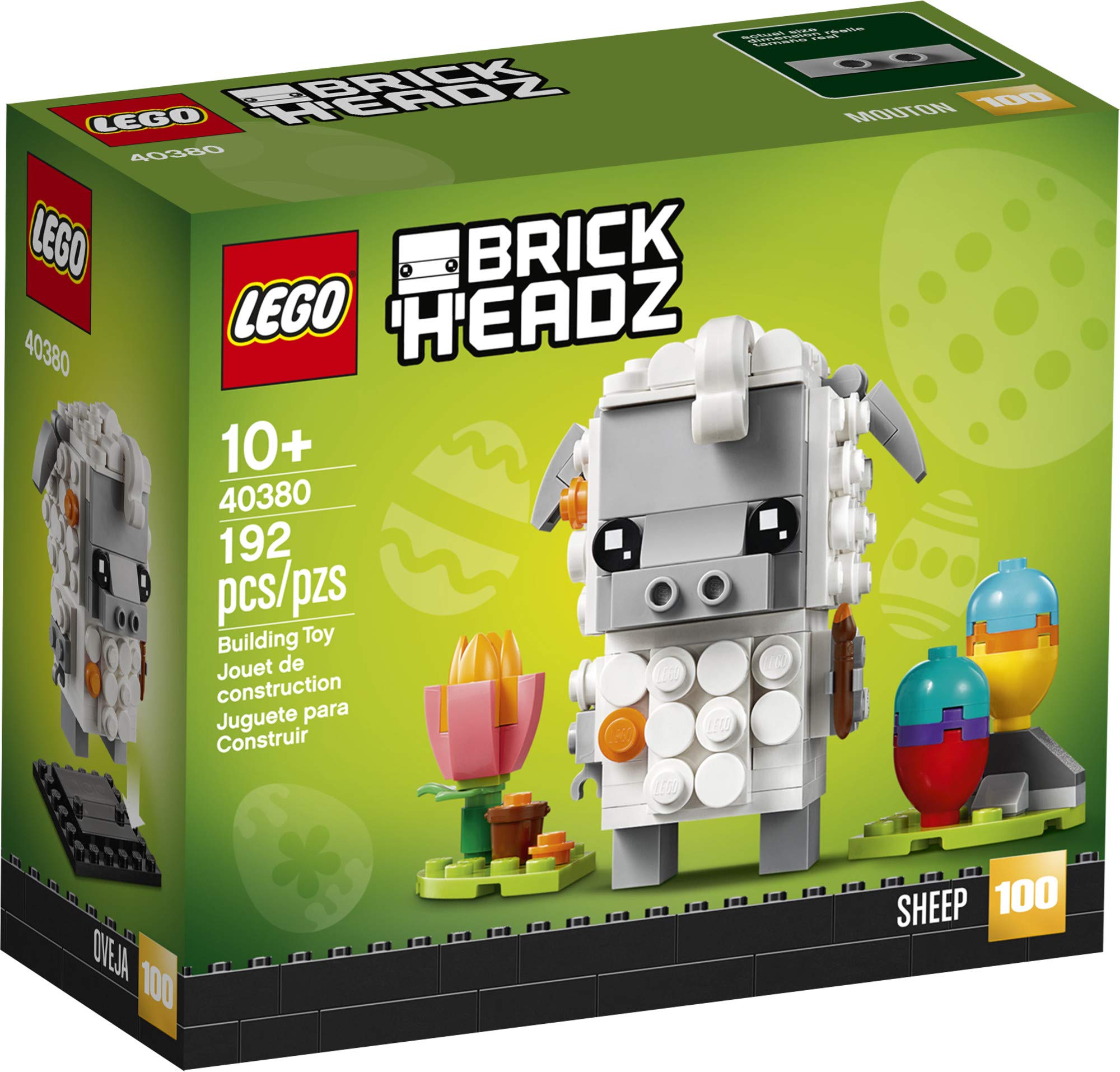 LEGO BrickHeadz Easter Sheep features Easter eggs for festive decor.