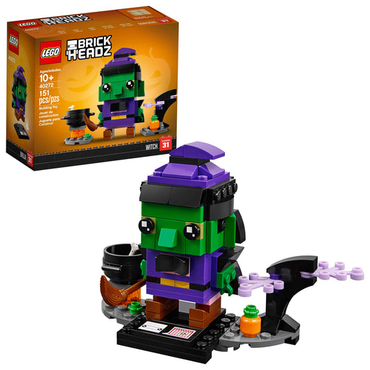 LEGO BrickHeadz Halloween Witch 40272 hat detail for display.