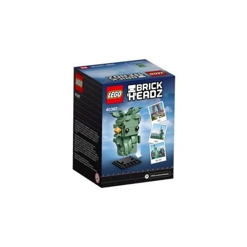 LEGO BrickHeadz Lady Liberty face detail showing brick pattern.