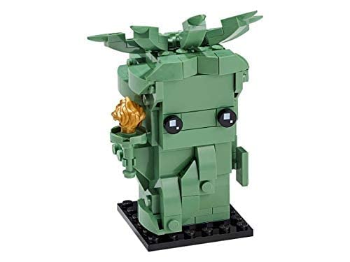 LEGO BrickHeadz Lady Liberty side profile highlighting the statue silhouette.