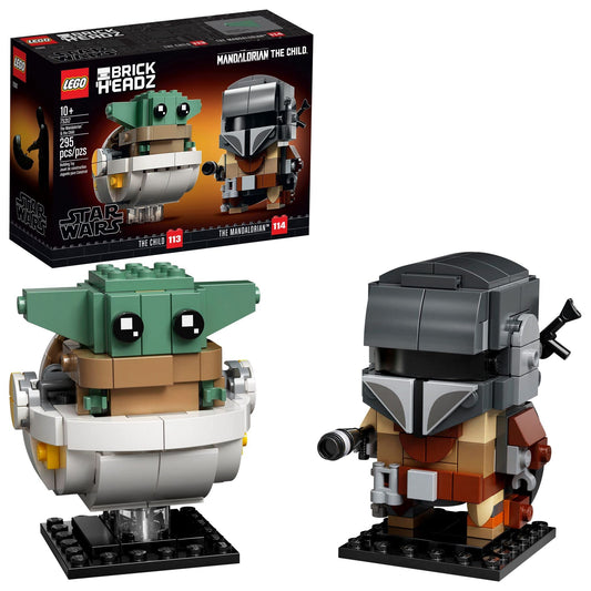 LEGO BrickHeadz Mandalorian figure ready for shelf or desk display.