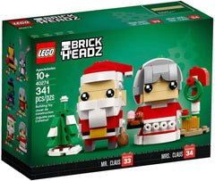 LEGO BrickHeadz Mr. & Mrs. Claus 40274 figures for festive display and collection