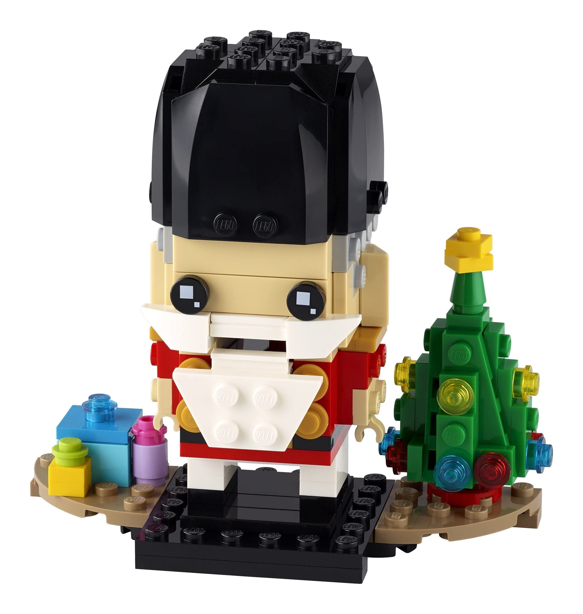 LEGO BrickHeadz Nutcracker with Christmas tree and gifts for seasonal scene