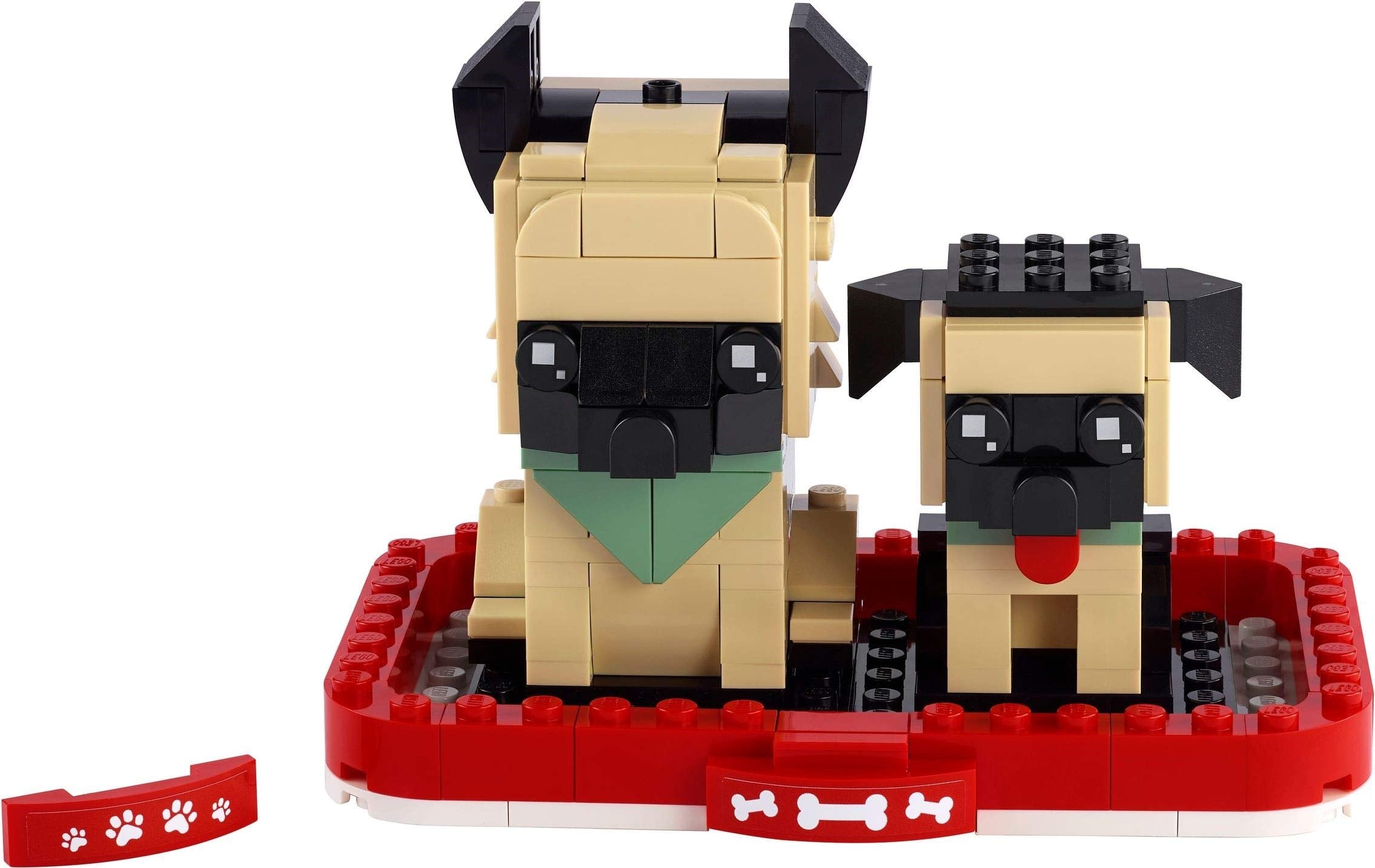 LEGO BrickHeadz Pets German Shepherd with bandanna for imaginative play and collectability