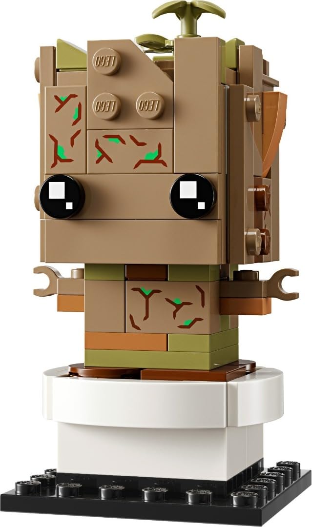 LEGO BrickHeadz Potted Groot assembly view highlights easy, kid-friendly building.