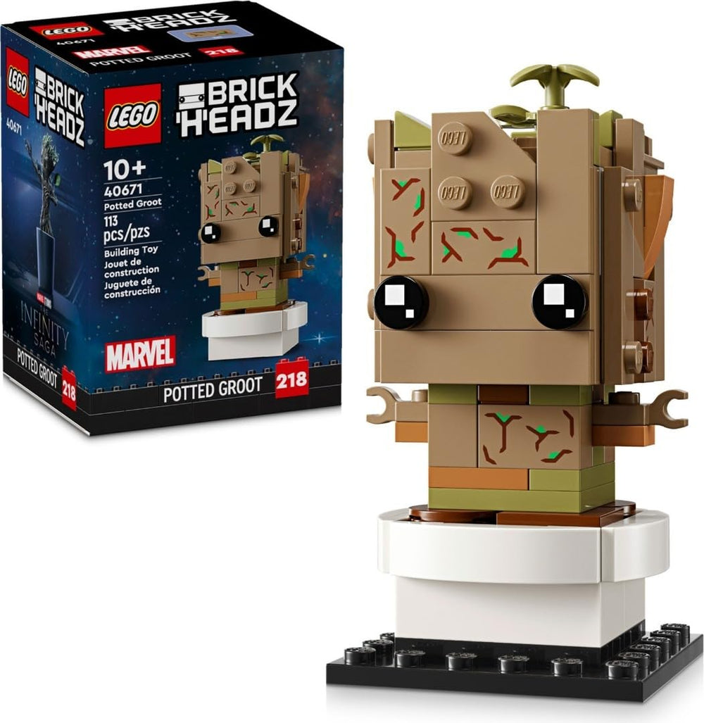 LEGO BrickHeadz Potted Groot front view perfect for display and gifting.