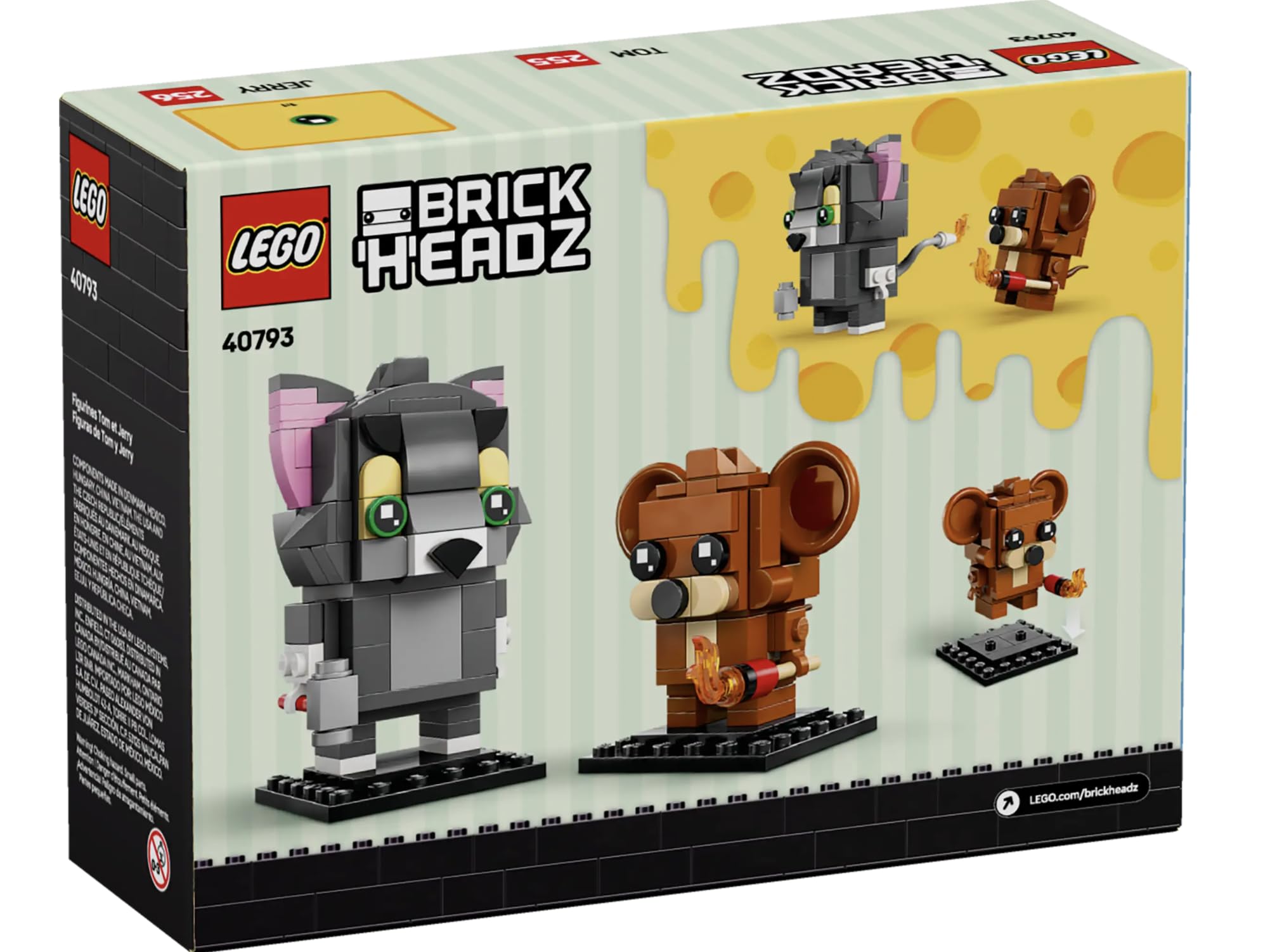 LEGO BrickHeadz collection addition for Tom & Jerry fans and collectors.