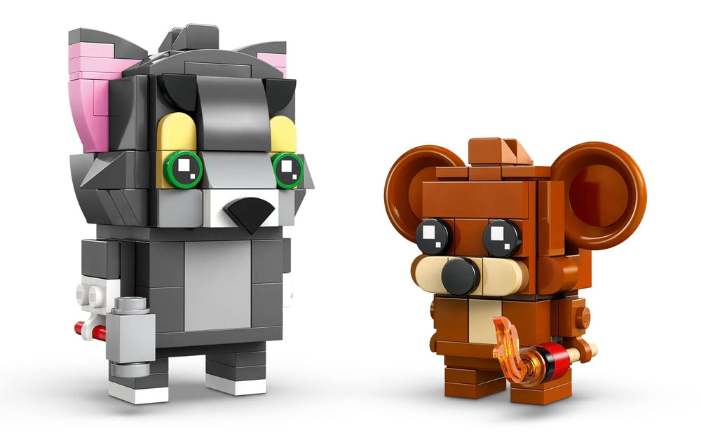 LEGO Jerry miniature with matchstick accessory, great for storytelling setups.