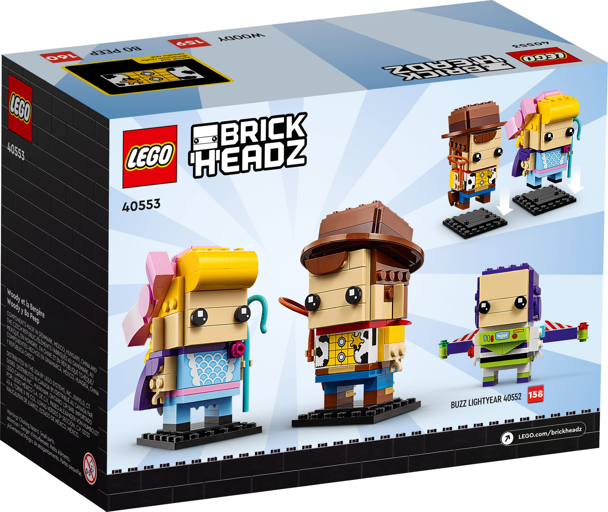 LEGO BrickHeadz Toy Story collection display idea for shelves.