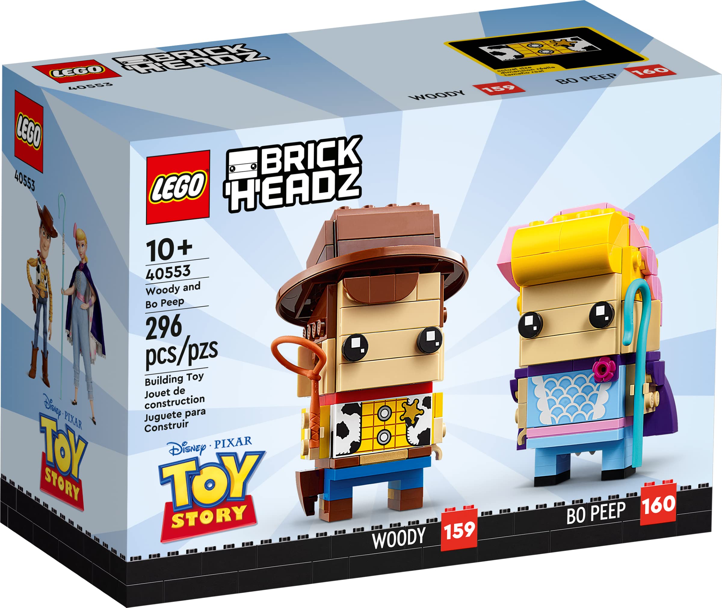 LEGO BrickHeadz Woody figure for display and Toy Story collection.