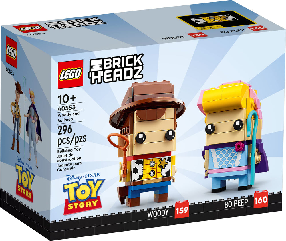 LEGO BrickHeadz Woody figure for display and Toy Story collection.