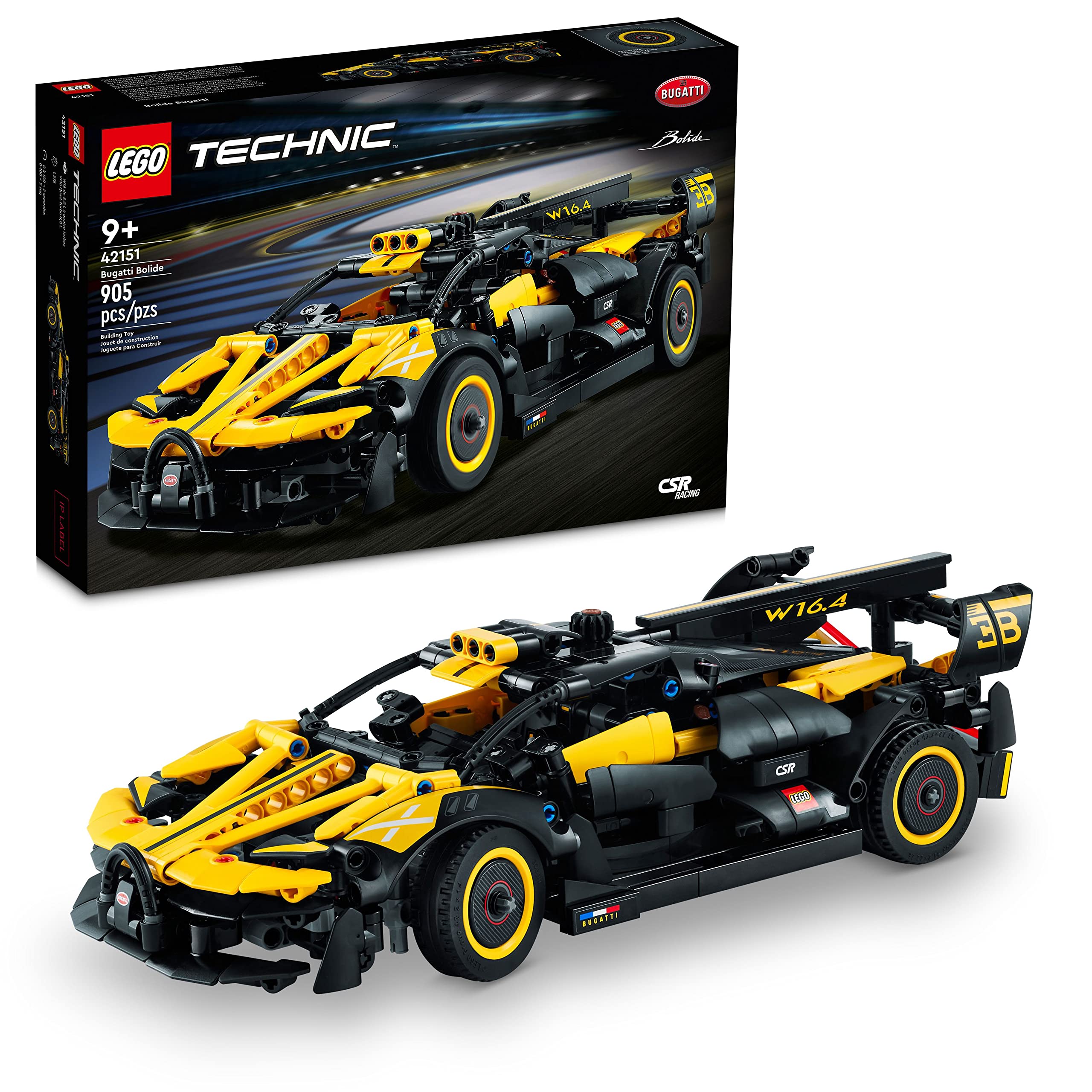 LEGO Technic Bugatti Bolide with working W16 engine for hands-on engineering exploration