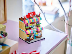 LEGO Candy Store front sticker sheet enables customization and a unique storefront look.