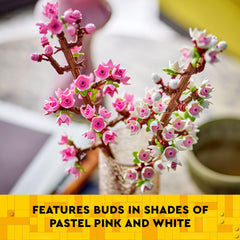 LEGO cherry blossoms decor enhances any shelf, desk, or mantel