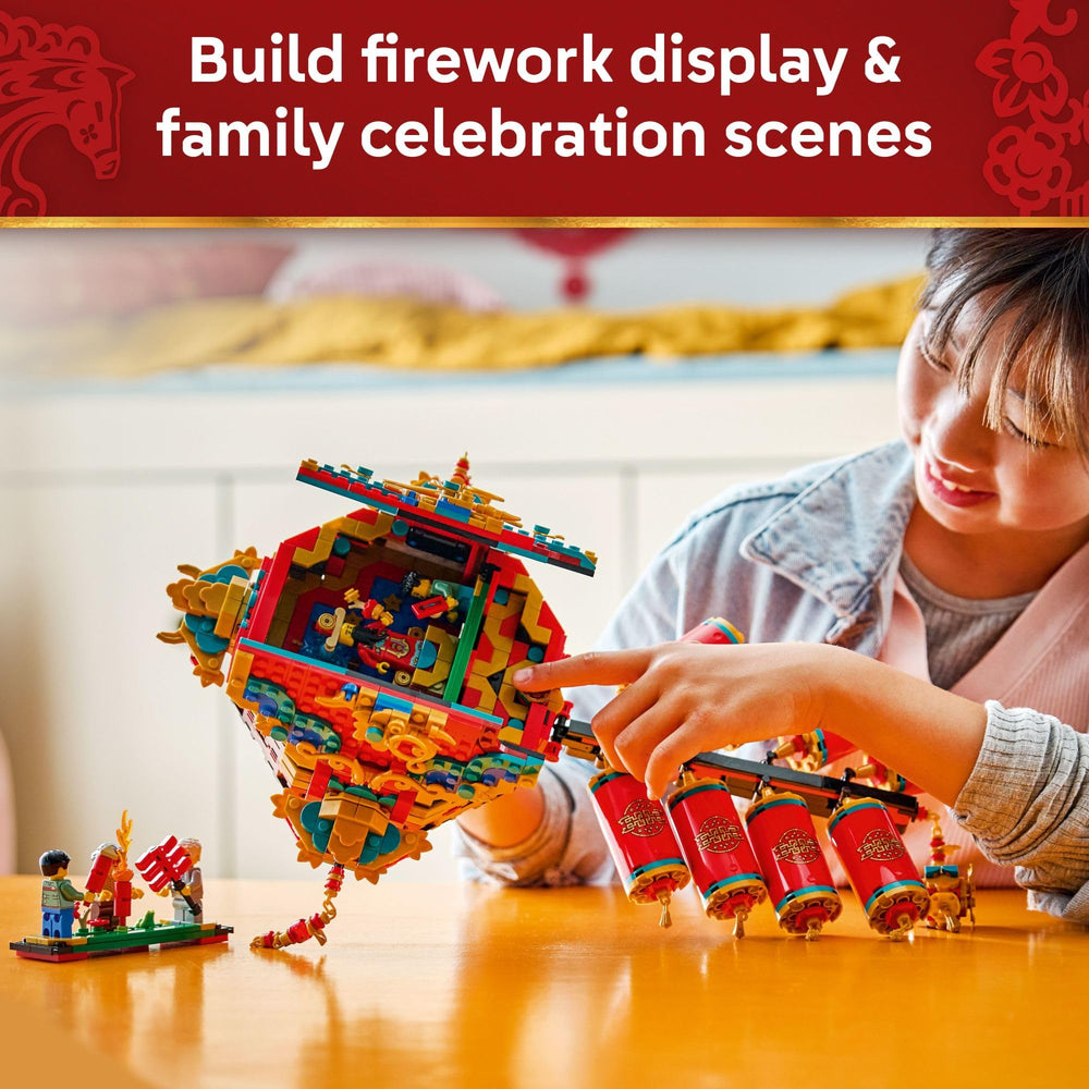 LEGO Fortune Firecracker firecracker interior sound enhances immersive play.