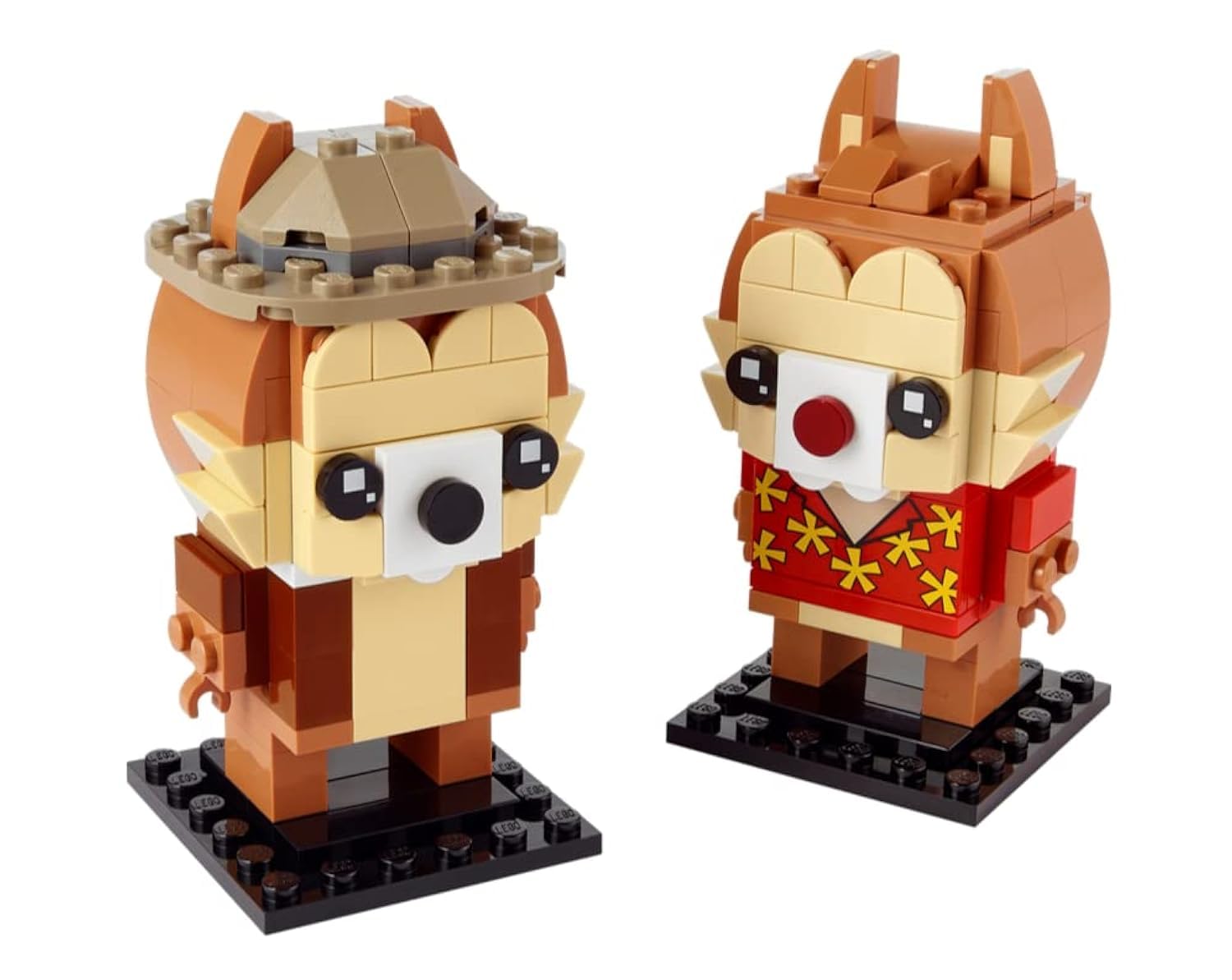 LEGO Chip and Dale BrickHeadz display base, ideal for neat shelf showcasing.