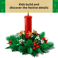 LEGO Christmas Table Decoration golden stars highlight a sparkling seasonal touch