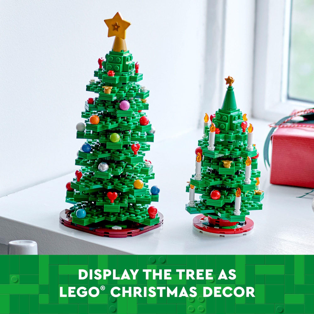 LEGO Christmas Tree 40573 build together for a shared holiday activity.