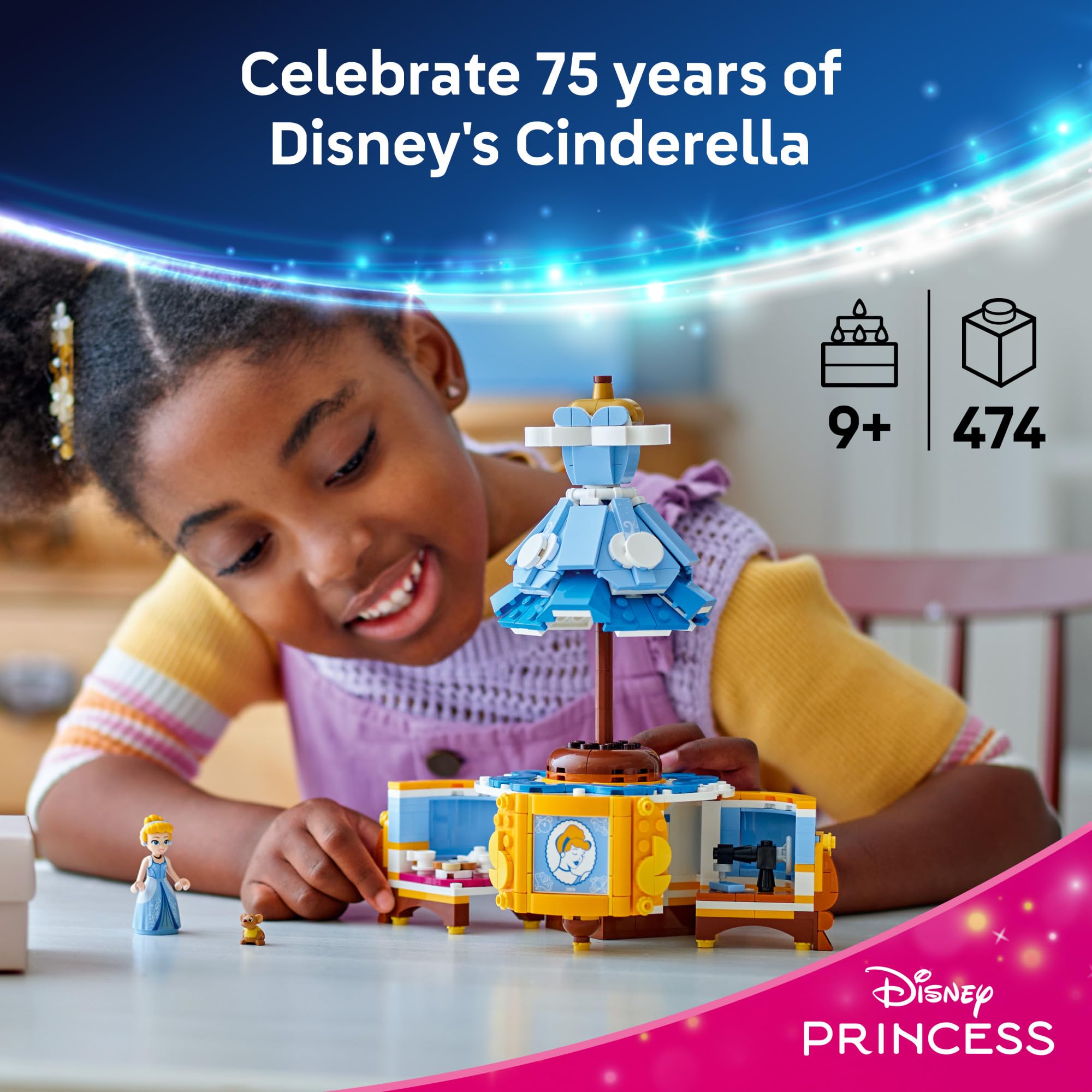 LEGO Cinderella minidoll figure for imaginative dress-up play.