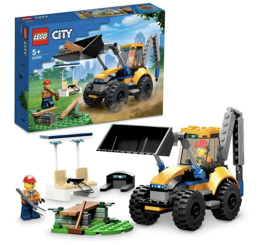 LEGO City 60385 Excavator front view for engaging build-and-play sessions.
