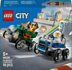 LEGO City 60459 compatibility with other city race sets expands play options.
