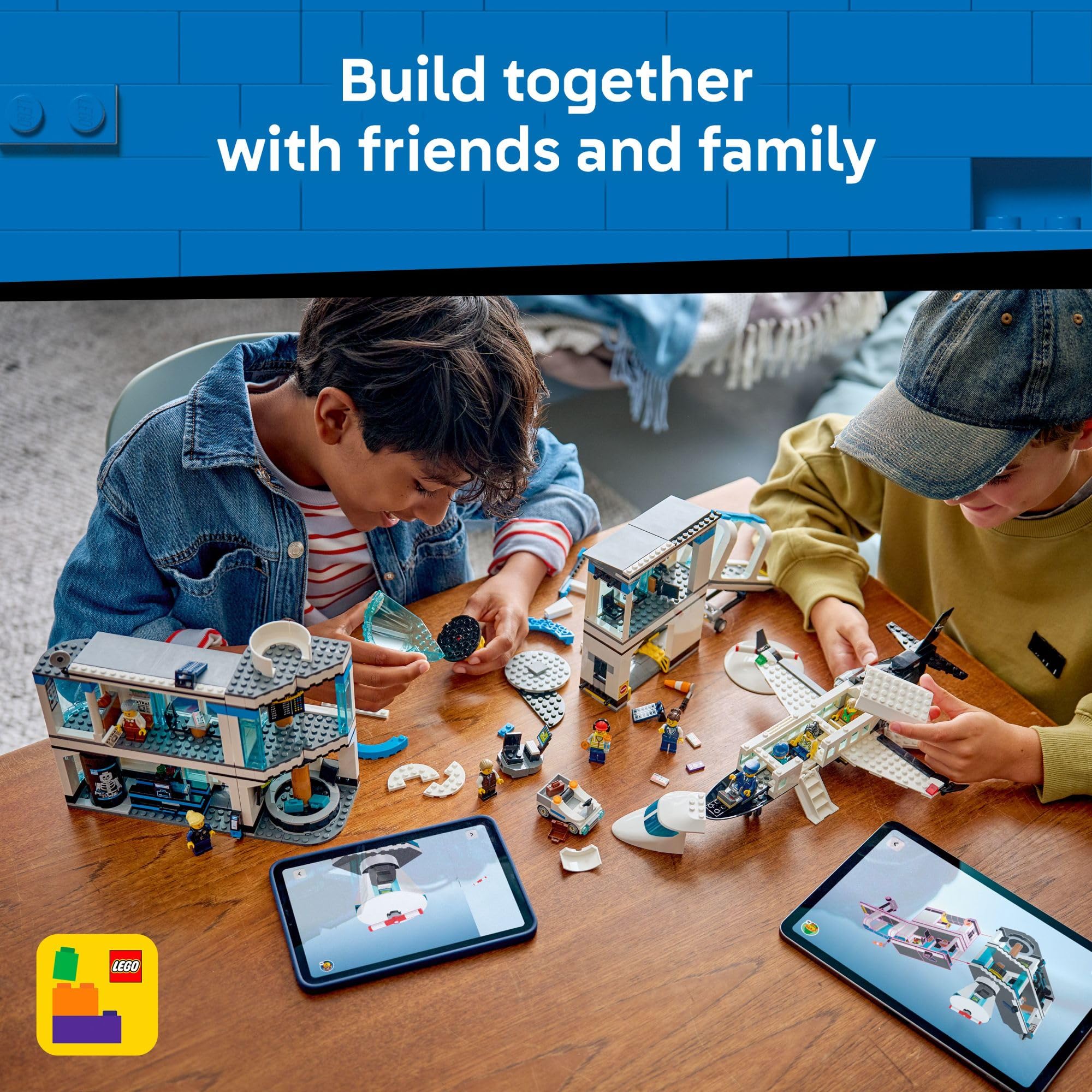LEGO City Airport includes 9 minifigures for collaborative building